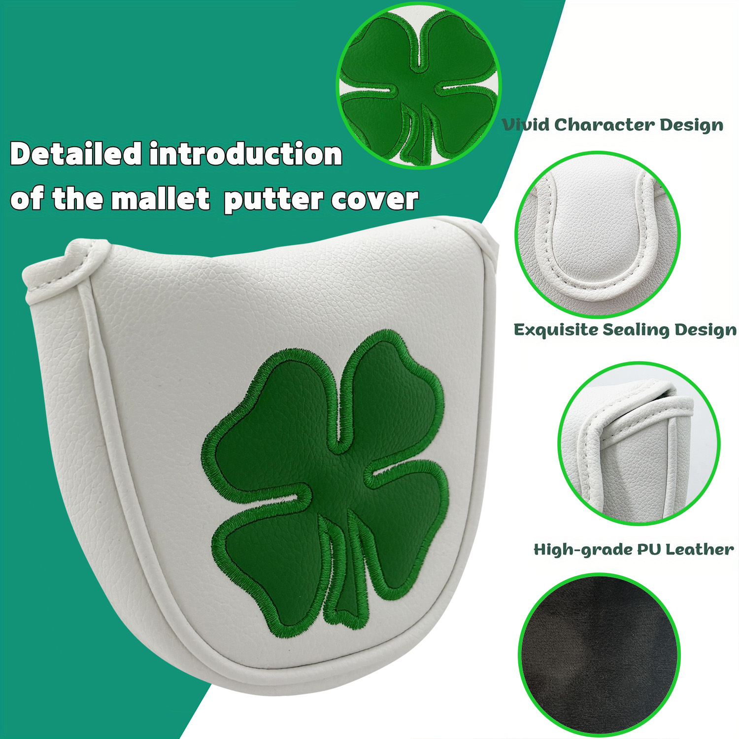 1pc Putter Head Cover, 'Clover - Golf Putter review and price