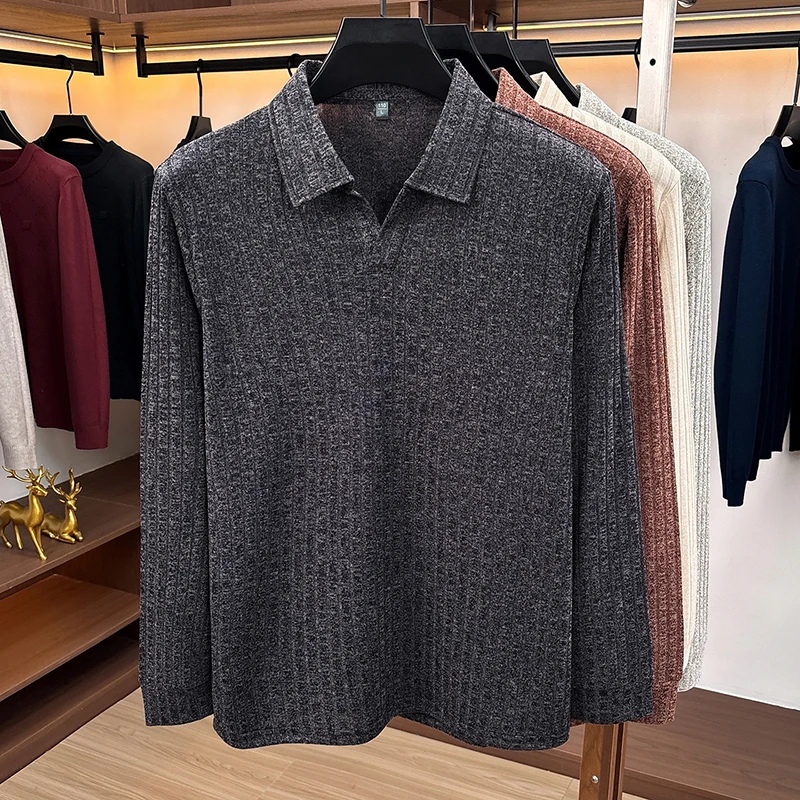 Men Polo Collar V‑Neck Knit Sw - Golf Tees review and price