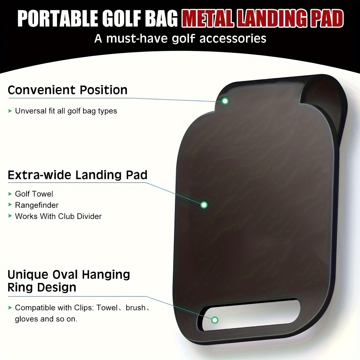 Magnetic Golf Bag Landing Pad（ - Golf Rangefinder review and price